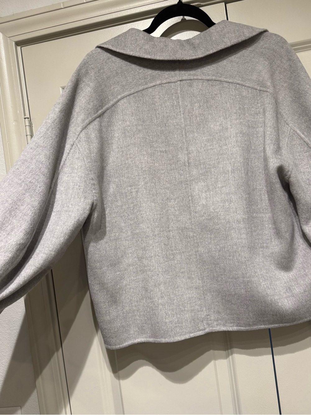 Banana Republic Wool Relaxed Collar Gray Pocket Sweater - Picture 6 of 8